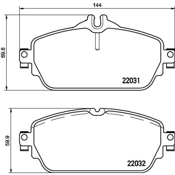 Balatas De Freno Delantera Para Mercedes-Benz B180 2012-2015