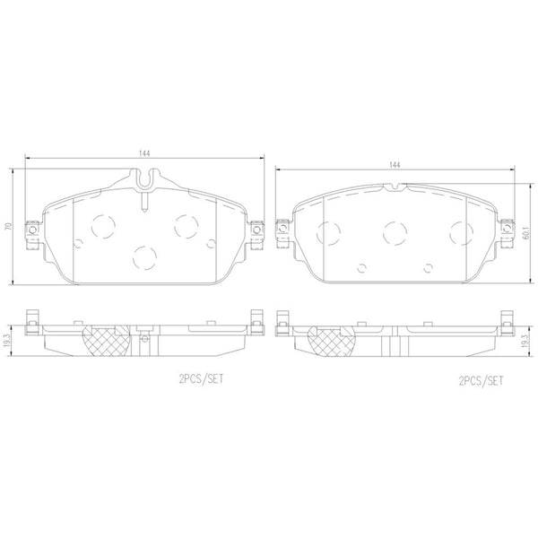 Balatas De Freno Delantera Para Mercedes-Benz B180 2012-2015