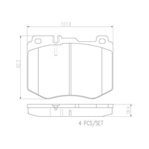 Balatas De Freno Delantera Para Mercedes-Benz C400 2015-2015