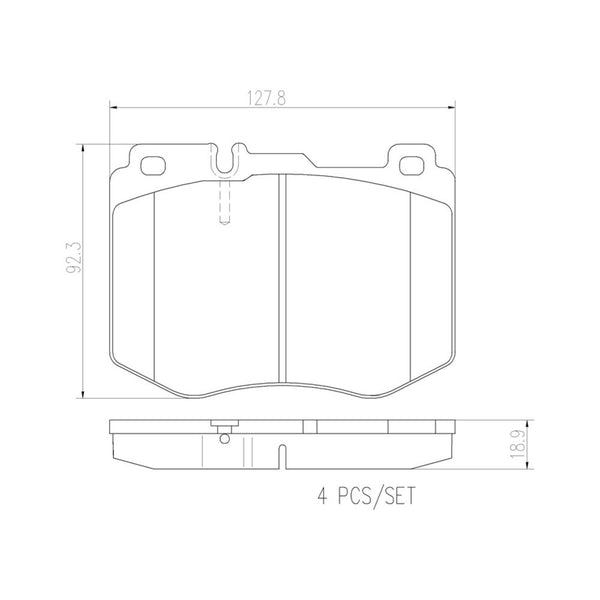Balatas De Freno Delantera Para Mercedes-Benz C400 2015-2015