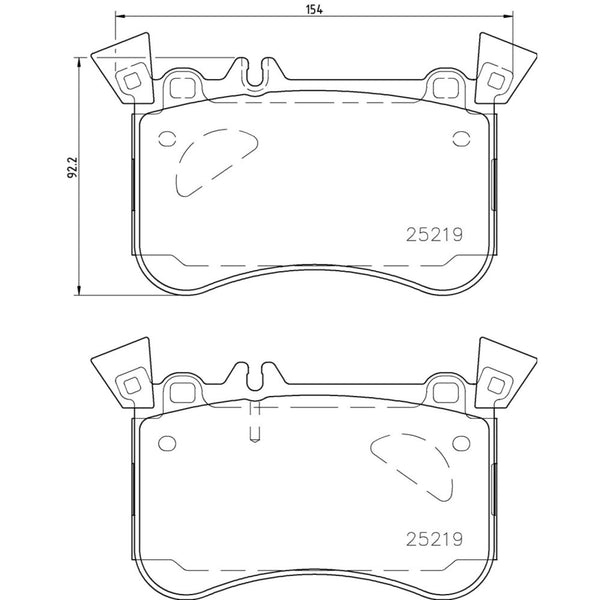 Balatas De Freno Delantera Para Mercedes-Benz Cla45 Amg 2014-2019