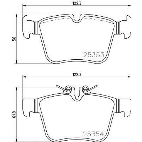 Balatas De Freno Trasera Para Mercedes-Benz C400 2015-2015