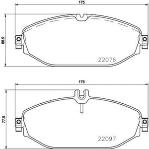 Balatas De Freno Delantera Para Mercedes-Benz C300 2015-2020