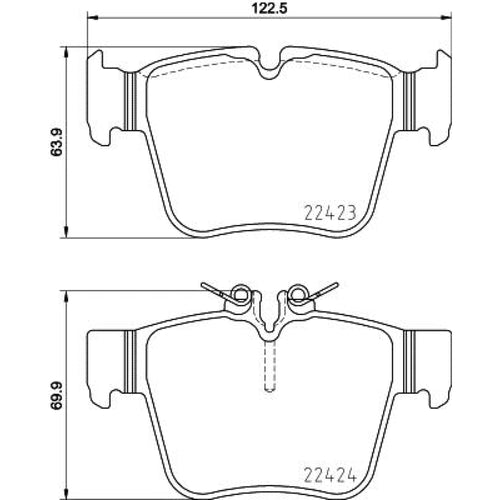 Balatas De Freno Trasera Para Mercedes-Benz Glc300 2016-2022