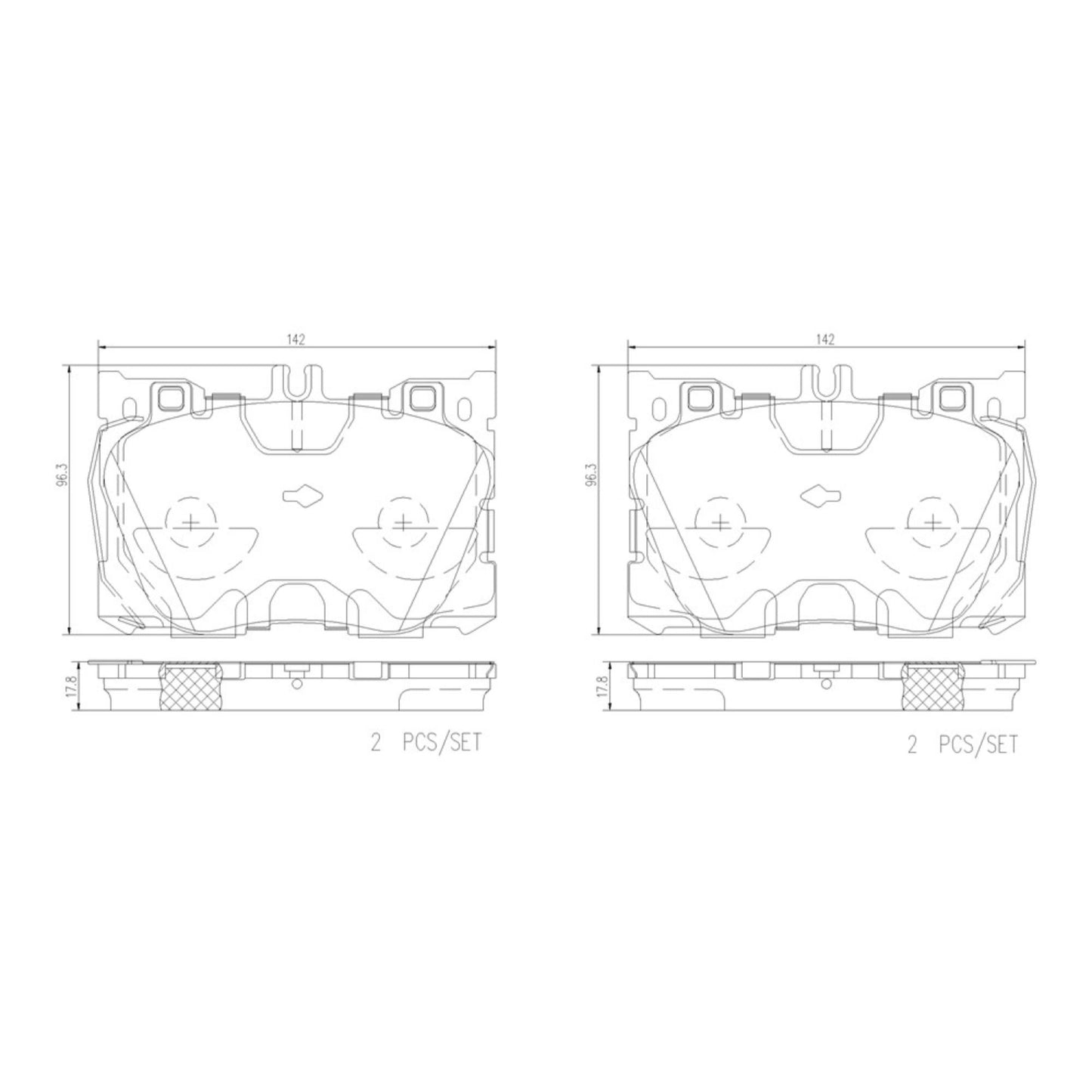 Balatas De Freno Delantera Para Mercedes-Benz Glc300 2016-2021