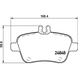 Balatas De Freno Trasera Para Mercedes-Benz B180 2012-2015
