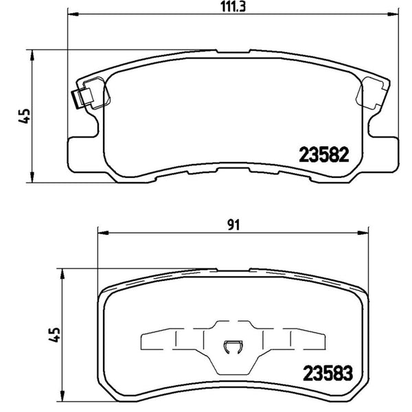 Balatas De Freno Trasera Para Mitsubishi Endeavor 2004-2011
