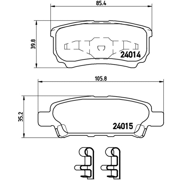 Balatas De Freno Trasera Para Mitsubishi Lancer 2004-2016