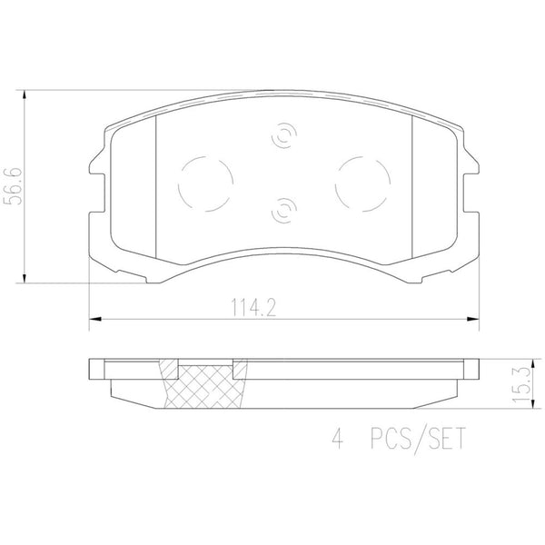Balatas De Freno Delantera Para Mitsubishi Lancer 2002-2007
