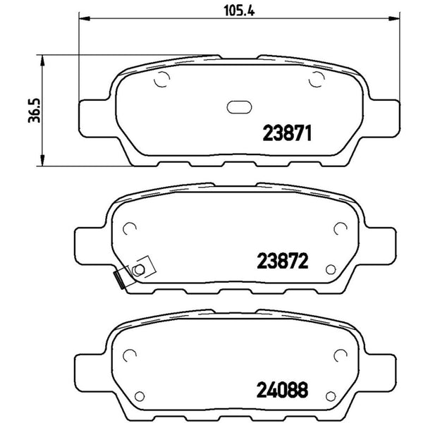Balatas De Freno Trasera Para Nissan 350Z 2003-2008