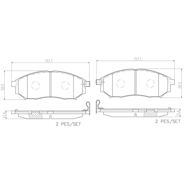 Balatas De Freno Delantera Para Nissan 350Z 2006-2008
