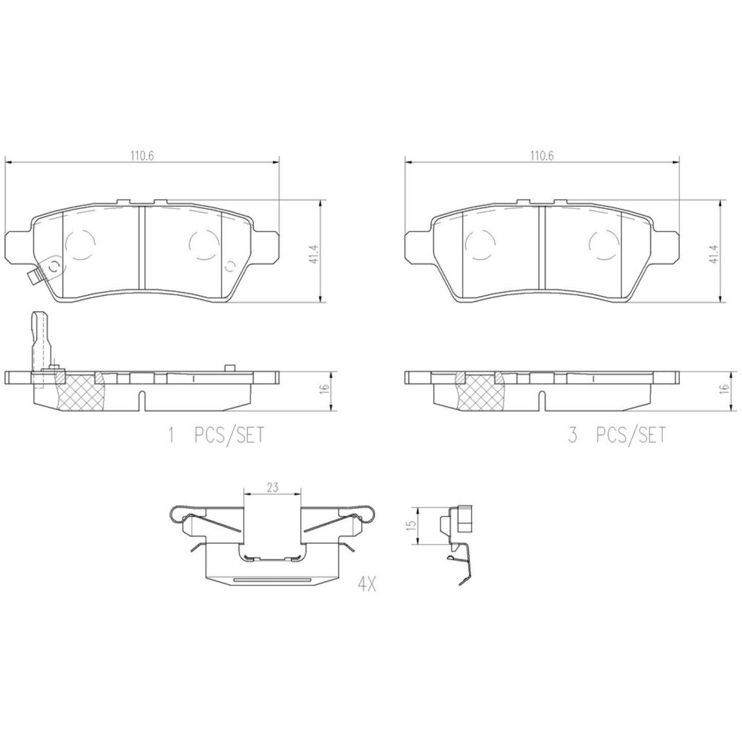 Balatas De Freno Trasera Para Nissan Pathfinder 2005-2012