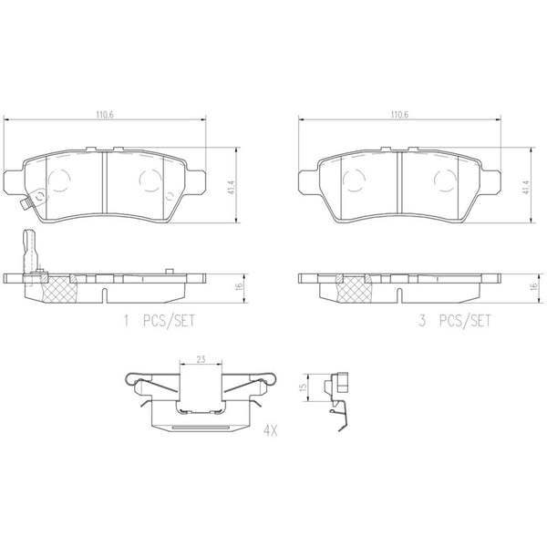 Balatas De Freno Trasera Para Nissan Pathfinder 2005-2012