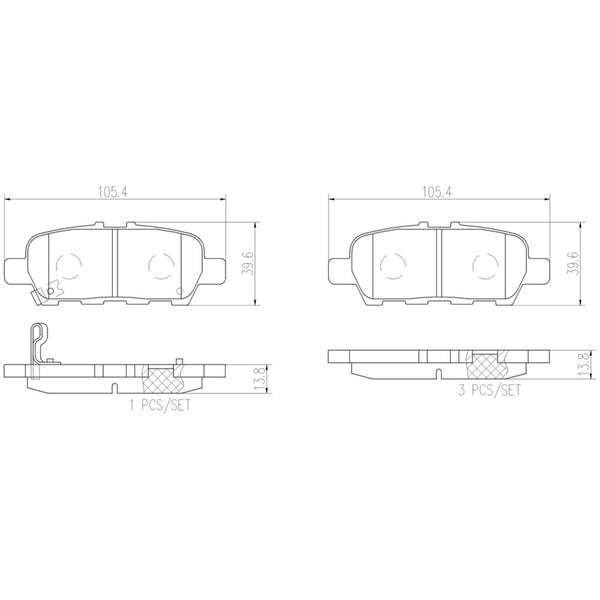 Balatas De Freno Trasera Para Nissan Murano 2009-2020