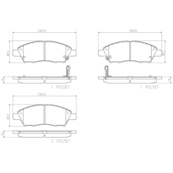 Balatas De Freno Delantera Para Nissan Versa 2012-2019