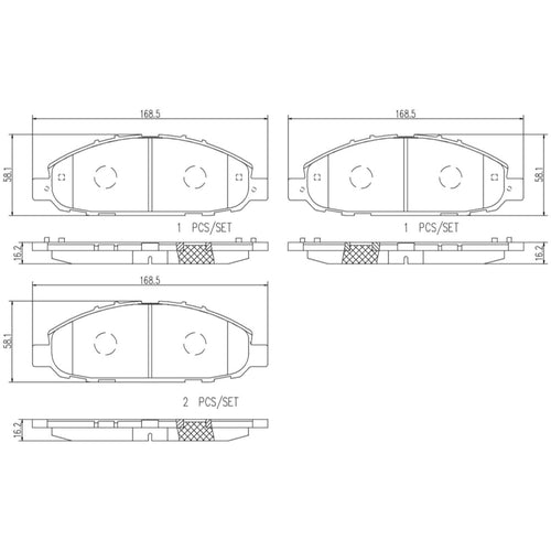 Balatas De Freno Delantera Para Nissan Urvan 2002-2013