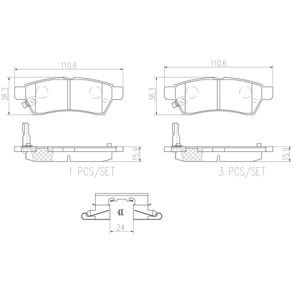 Balatas De Freno Trasera Para Nissan Xterra 2005-2015