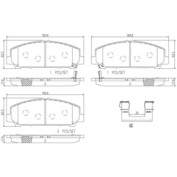 Balatas De Freno Delantera Para Infiniti Qx56 2007-2013