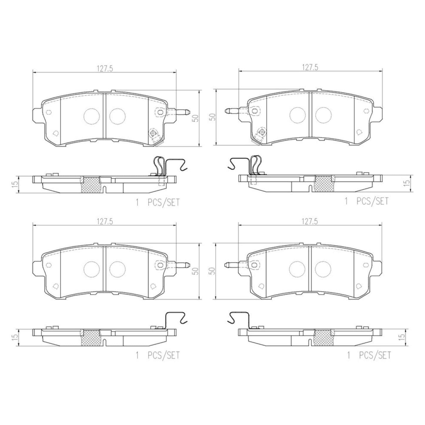 Balatas De Freno Trasera Para Infiniti Qx56 2011-2013