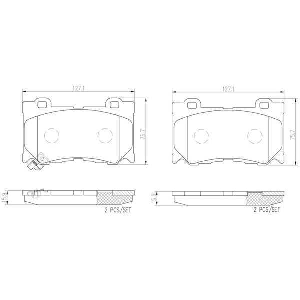 Balatas De Freno Delantera Para Nissan 370Z 2009-2019