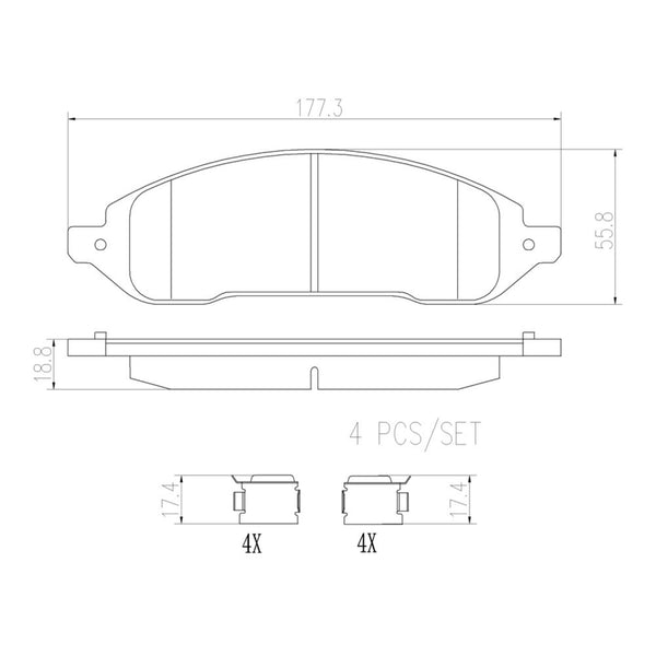 Balatas De Freno Delantera Para Ford Freestar 2004-2007