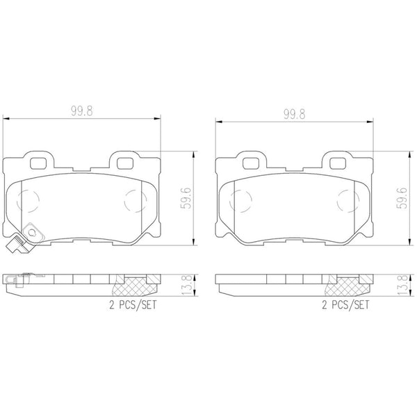 Balatas De Freno Trasera Para Nissan 370Z 2009-2019