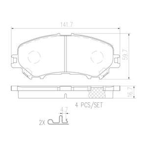 Balatas De Freno Delantera Para Nissan X-Trail 2014-2022