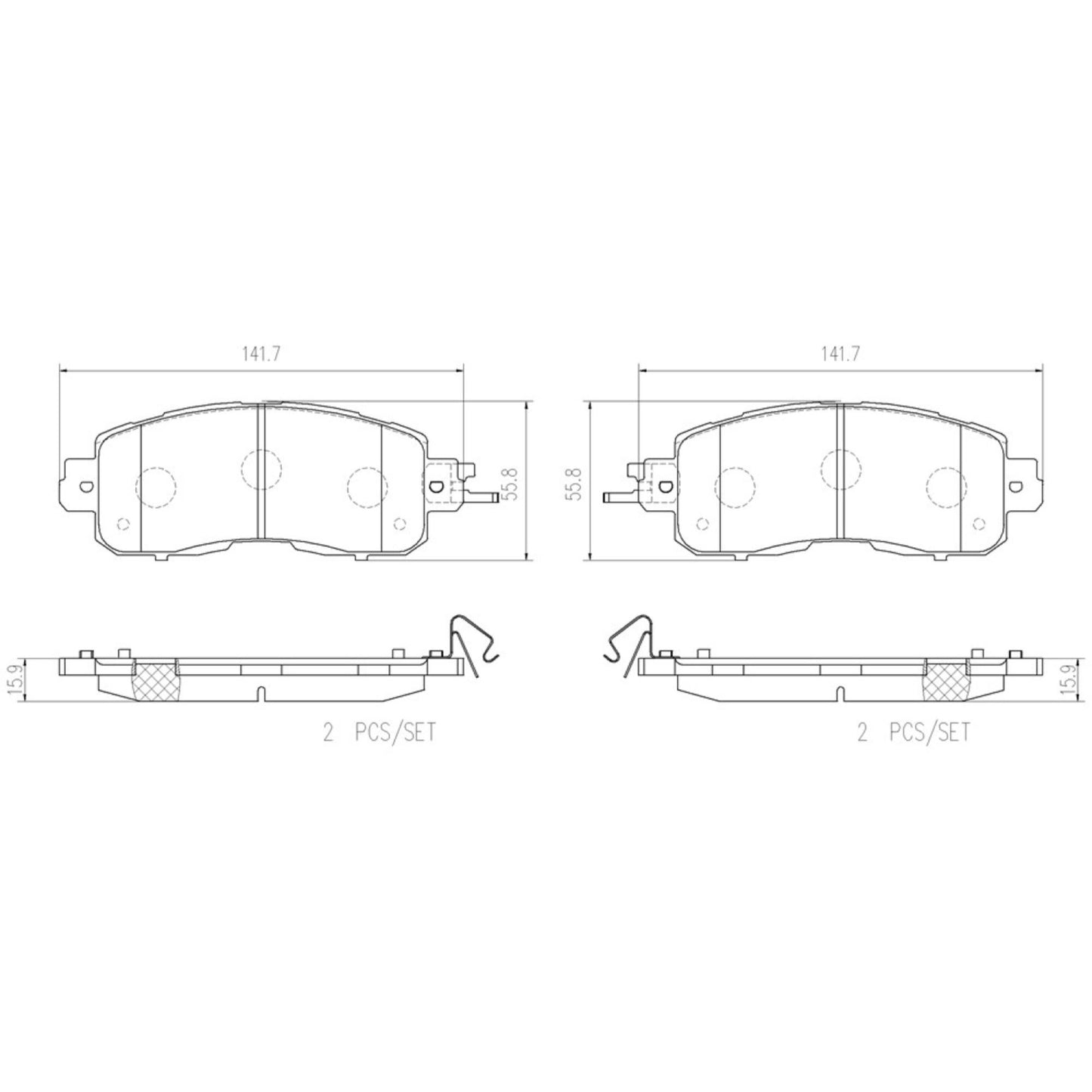 Balatas De Freno Delantera Para Nissan Altima 2013-2022