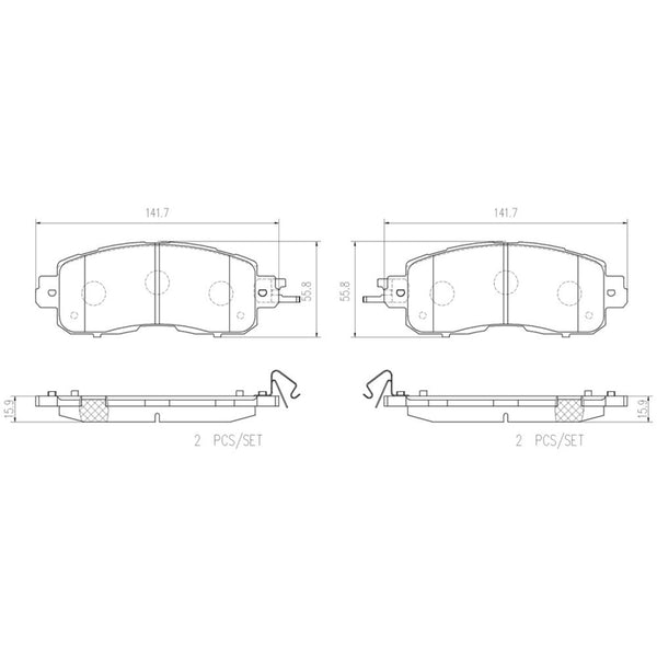 Balatas De Freno Delantera Para Nissan Altima 2013-2022