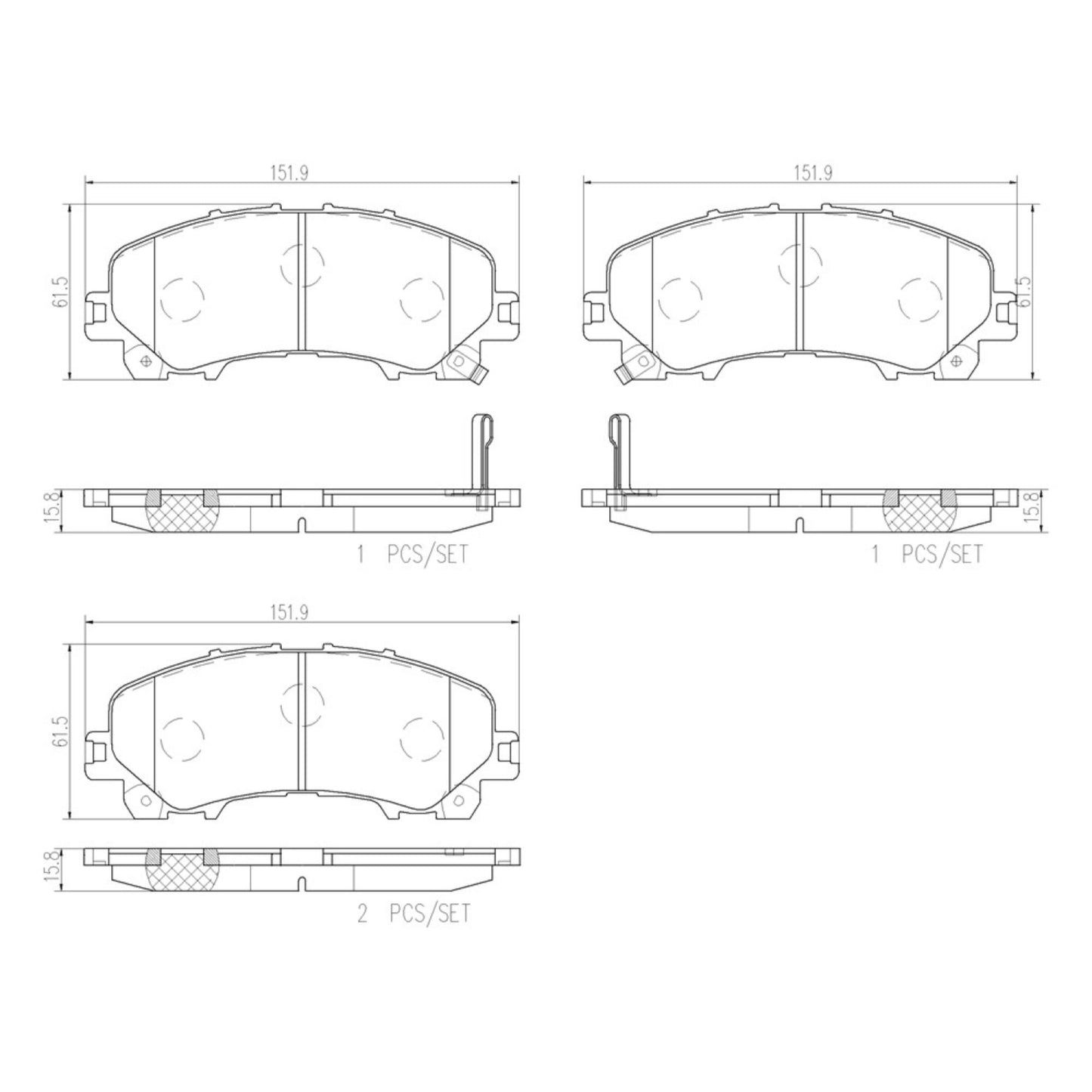 Balatas De Freno Delantera Para Nissan X-Trail 2014-2022