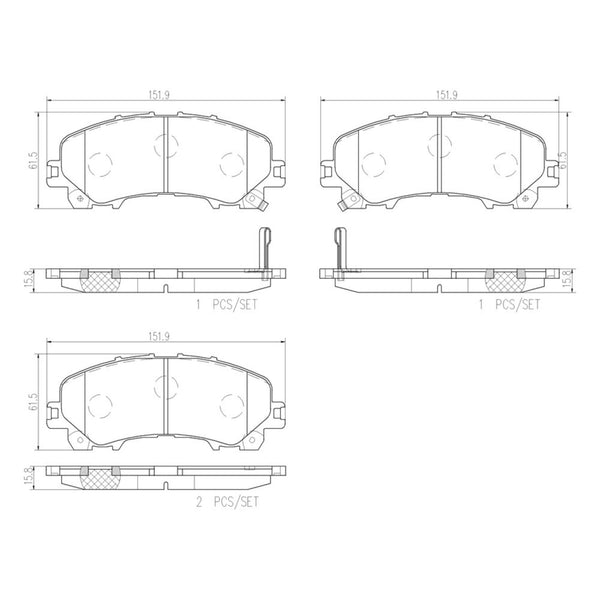 Balatas De Freno Delantera Para Nissan X-Trail 2014-2022