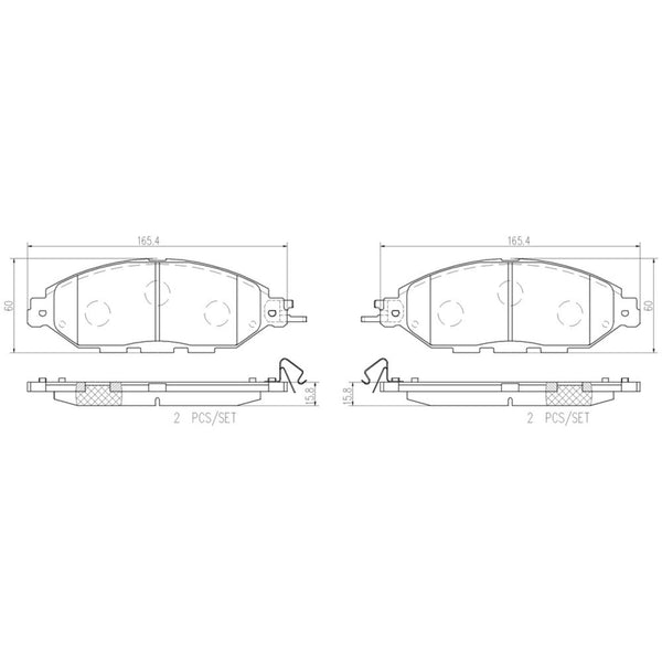 Balatas De Freno Delantera Para Nissan Pathfinder 2013-2019