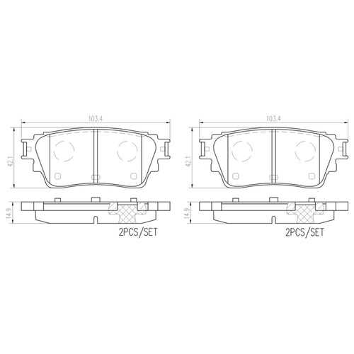 Balatas De Freno Trasera Para Nissan Altima 2019-2021