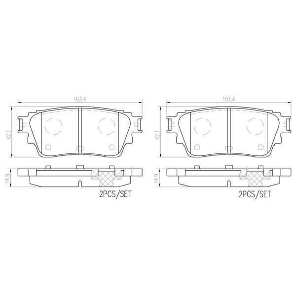 Balatas De Freno Trasera Para Nissan Altima 2019-2021
