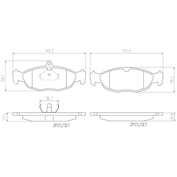 Balatas De Freno Delantera Para Chevrolet Chevy 1994-2012