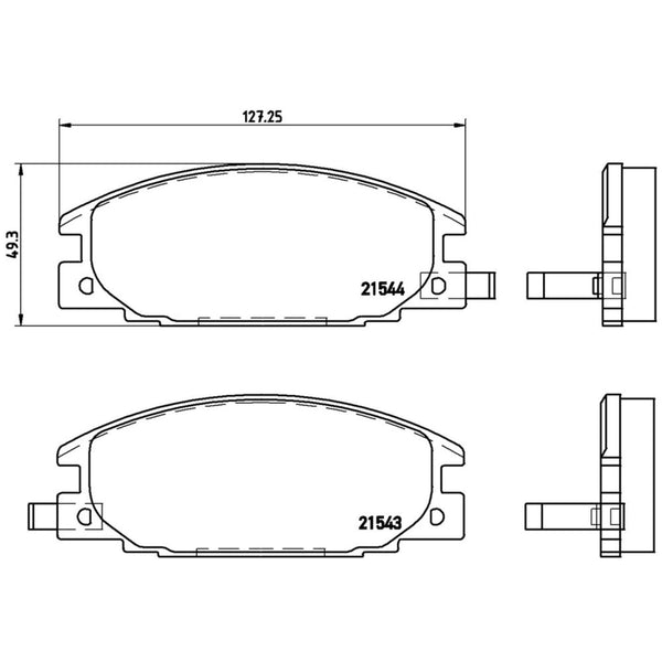 Balatas De Freno Delantera Para Chevrolet Luv 2000-2005