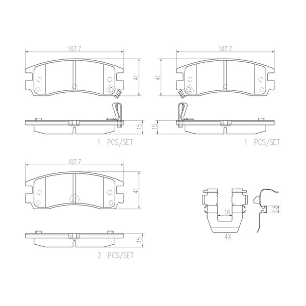 Balatas De Freno Trasera Para Buick Regal 1997-2004