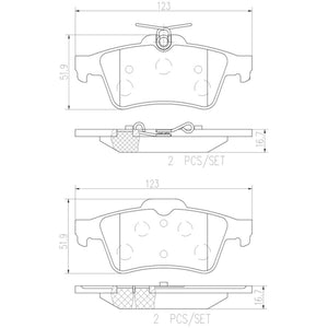 Balatas De Freno Trasera Para Mazda 3 2004-2013
