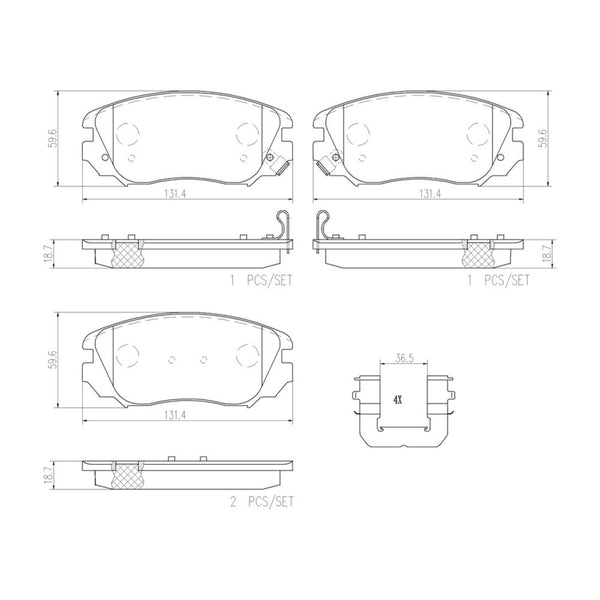 Balatas De Freno Delantera Para Gmc Terrain 2010-2017