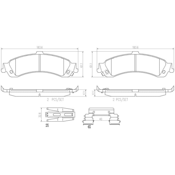 Balatas De Freno Trasera Para Cadillac Escalade 2002-2006
