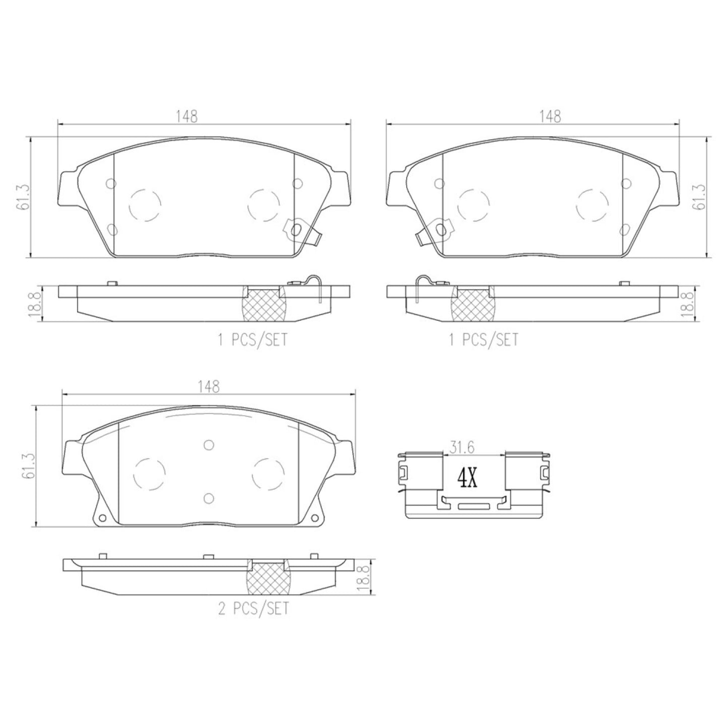 Balatas De Freno Delantera Para Cadillac Ats 2013-2016