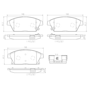 Balatas De Freno Delantera Para Cadillac Ats 2013-2016