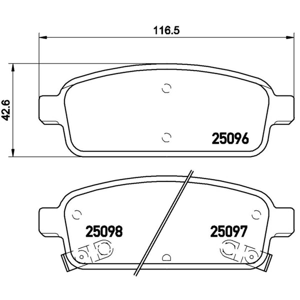 Balatas De Freno Trasera Para Chevrolet Cruze 2010-2016