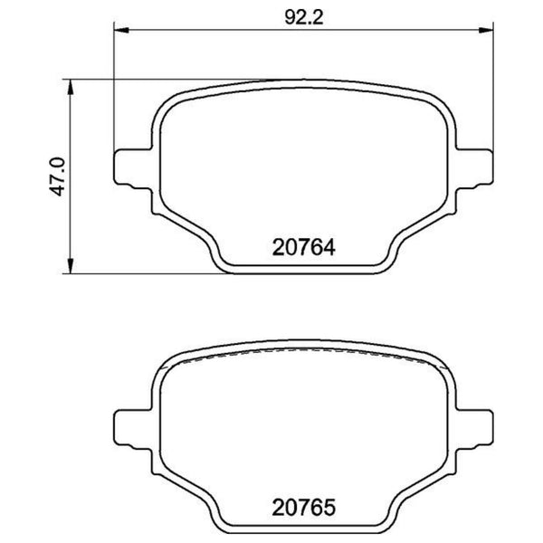 Balatas De Freno Trasera Para Peugeot Rifter 2020-2022