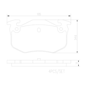 Balatas De Freno Trasera Para Peugeot 306 1997-2002