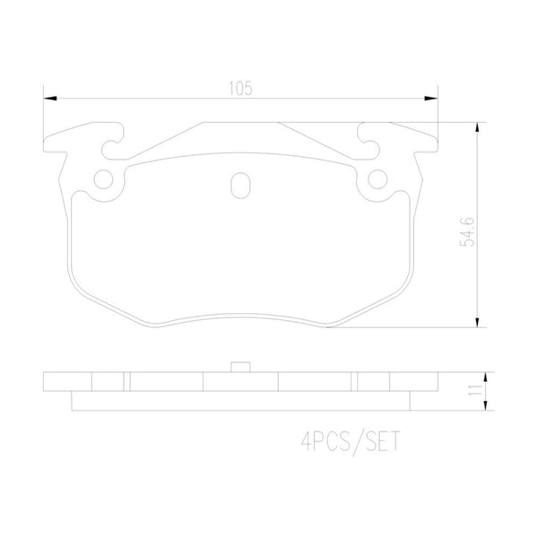 Balatas De Freno Trasera Para Peugeot 306 1997-2002