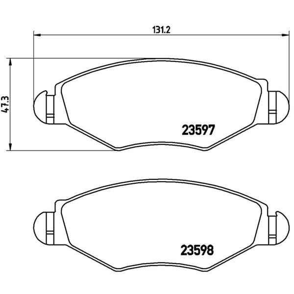 Balatas De Freno Delantera Para Peugeot 206 2000-2009