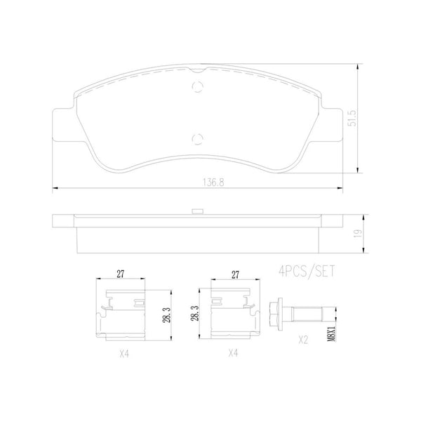 Balatas De Freno Delantera Para Peugeot 206 2001-2009