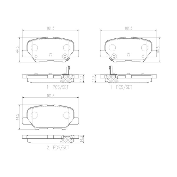 Balatas De Freno Trasera Para Mitsubishi Outlander 2013-2020