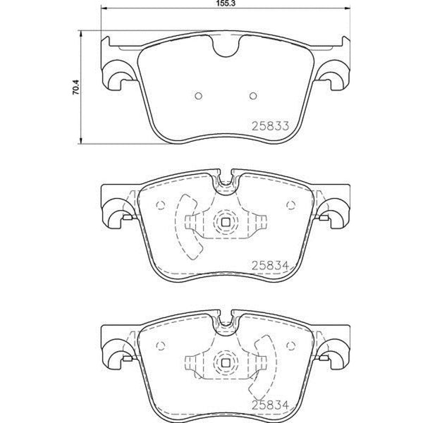 Balatas De Freno Delantera Para Peugeot 308 2016-2017